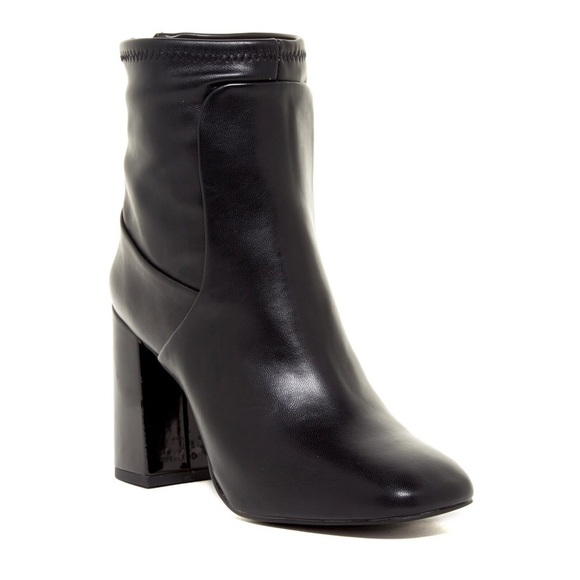 Charles David Trudy Mid Square Toe Bootie Black 10 - Picture 1 of 10